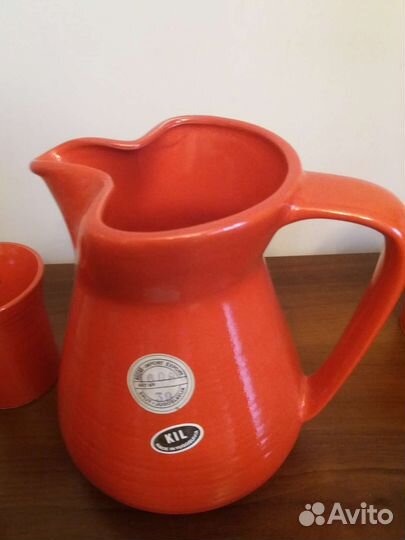 Керамический кувшин с 6 стаканами