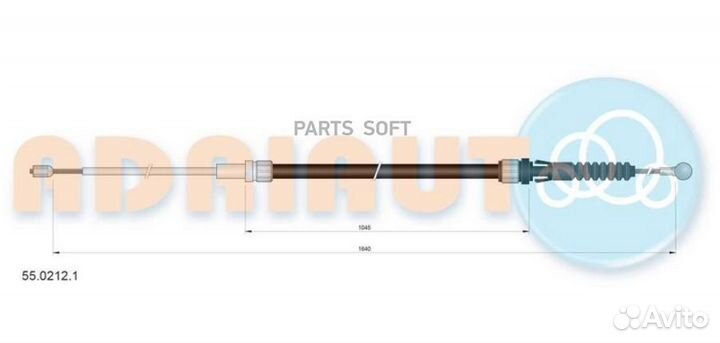 Adriauto 5502121 AD55.0212.1 трос ручника задний d
