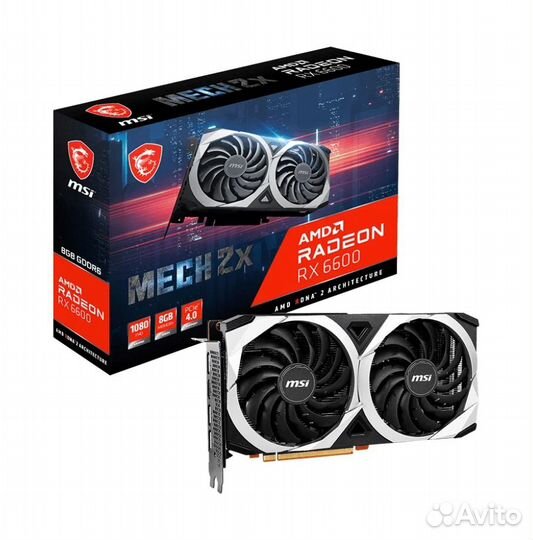 Видеокарта MSI AMD Radeon RX 6600 mech 2X, 8 гб (R