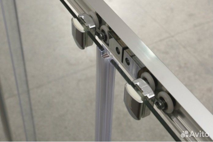 Душевая дверь BelBagno unique-BF-2-150/180 см, регулируемый размер, стекло рифленое