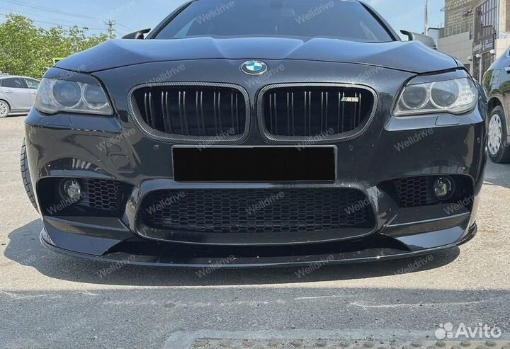 Сплиттер переднего бампера BMW 5 F10 M5 черный
