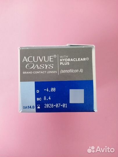 Линзы acuvue oasys -4.00 двухнедельные