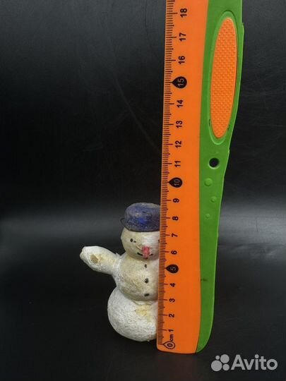 Елочное украшение папье маше снеговик снеговичок