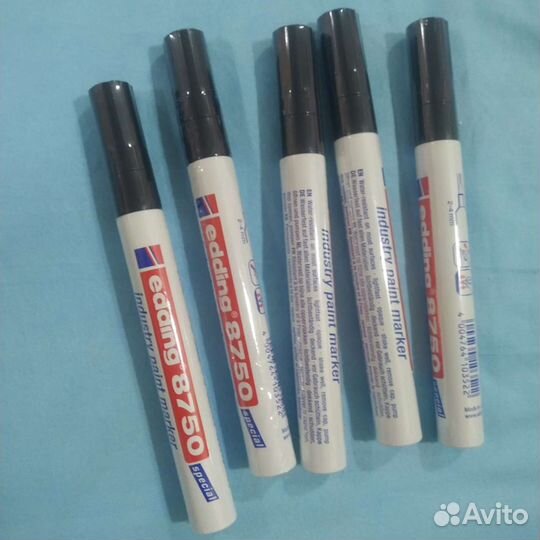 Маркер-краска лаковый edding 8750, чёрный, белый