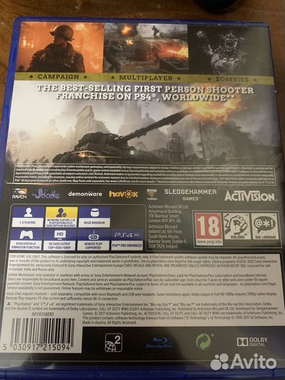 Диск PS4 Call of Duty WW2