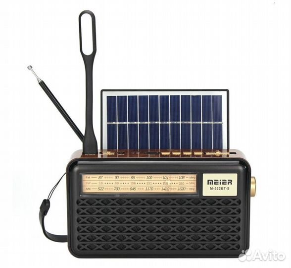 Радиоприемник Meier M-522BT солнечная панель Новый
