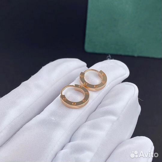 Золотые серьги Cartier Love