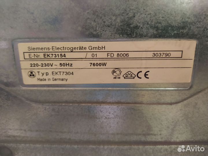 Варочная панель электрическая Siemens