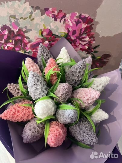 Букетик сирени из мыла