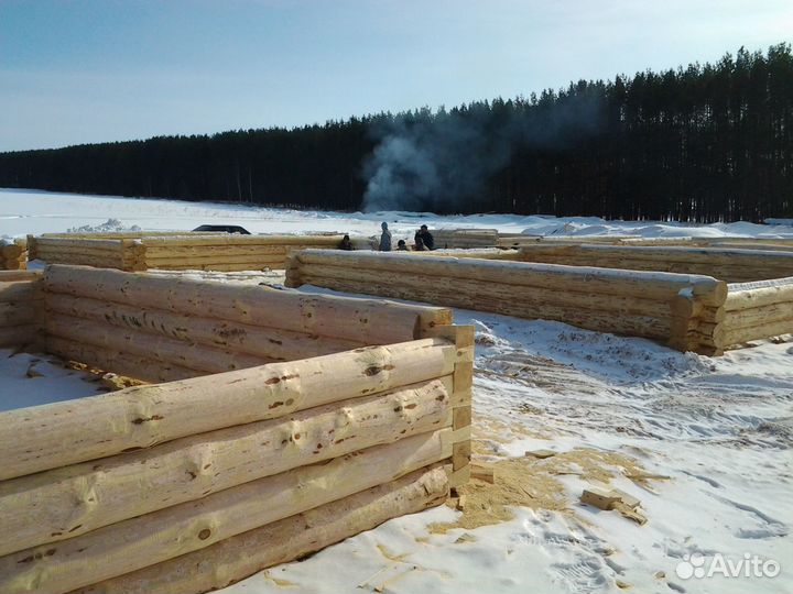 Сруб дом баня из зимнего леса с доставкой