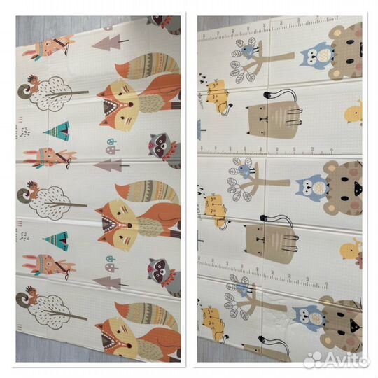 Развивающий детский коврик складной для ползания