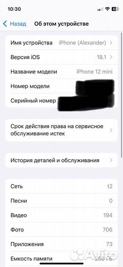 iPhone 12 mini, 256 ГБ