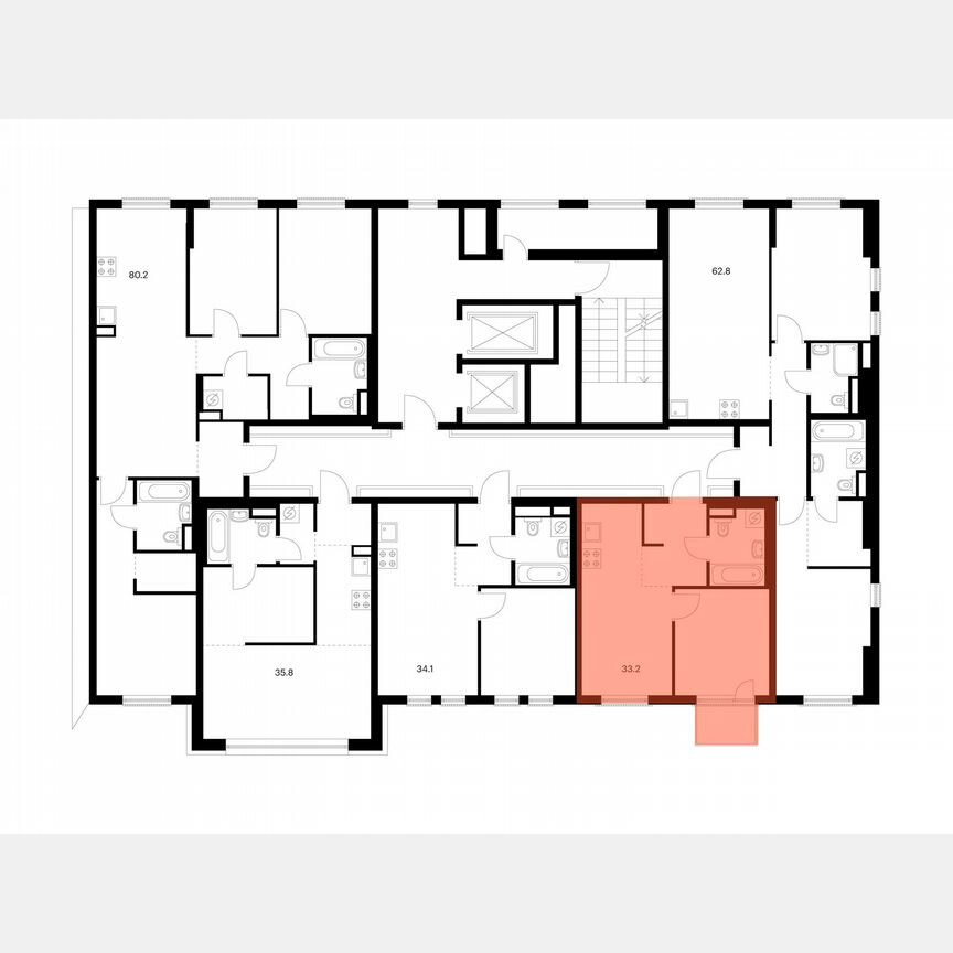 1-к. квартира, 33,2 м², 11/12 эт.