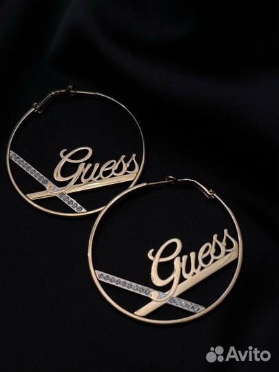 Серьги кольца guess