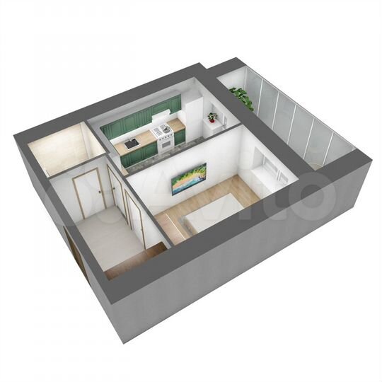 1-к. квартира, 38,9 м², 7/19 эт.