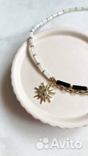 Микс чокер из агата, перламутра, гематита