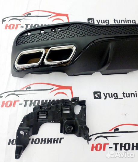 Диффузор GLE-class w166 63 AMG хром насадки