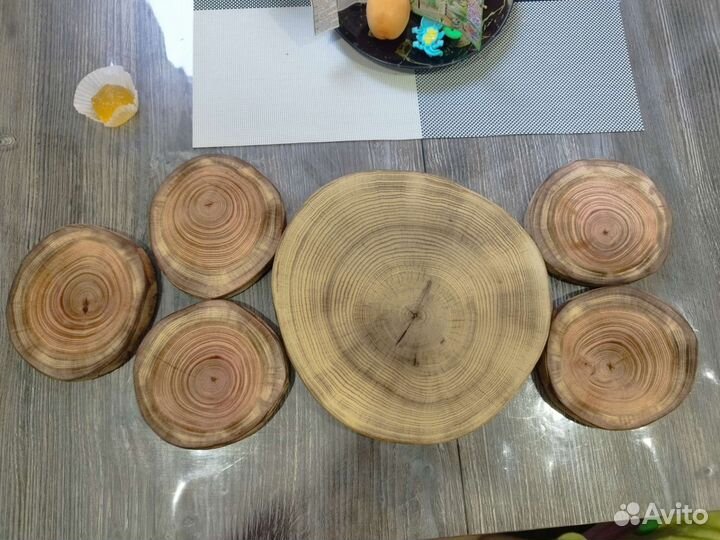 Деревянная Разделочная доска + подставки