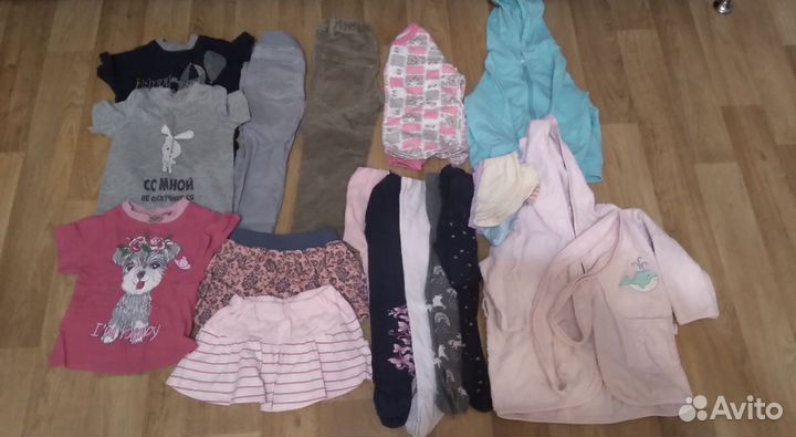 Вещи пакетом на девочку 86,92р