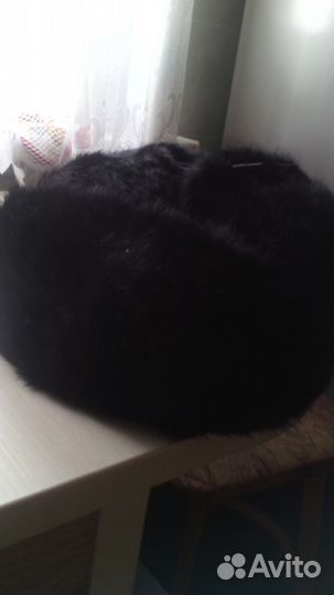 Кроличья шапка-ушанка (новая), 90-е годы