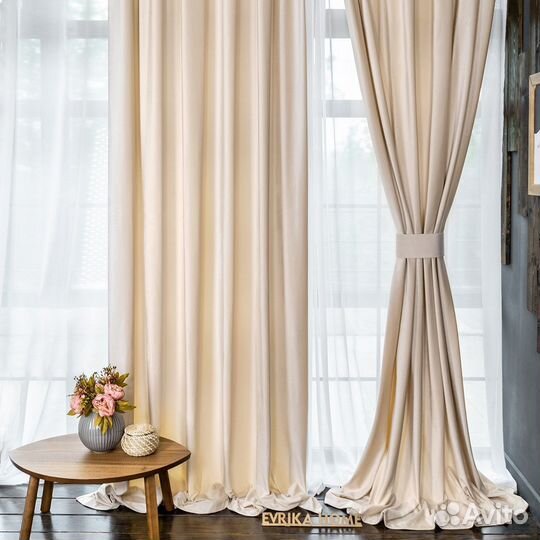 Шторы бархат Беллиссимо Ванильный крем