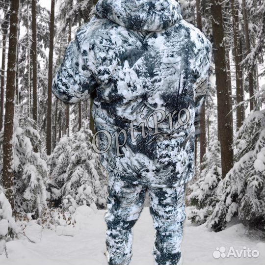 Костюм рыбака зимний лес