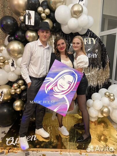 Портрет красками / создай картину своими руками