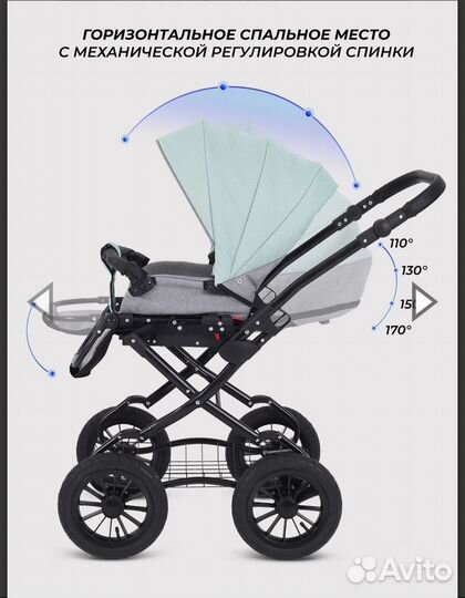 Коляска 2 в 1 бу