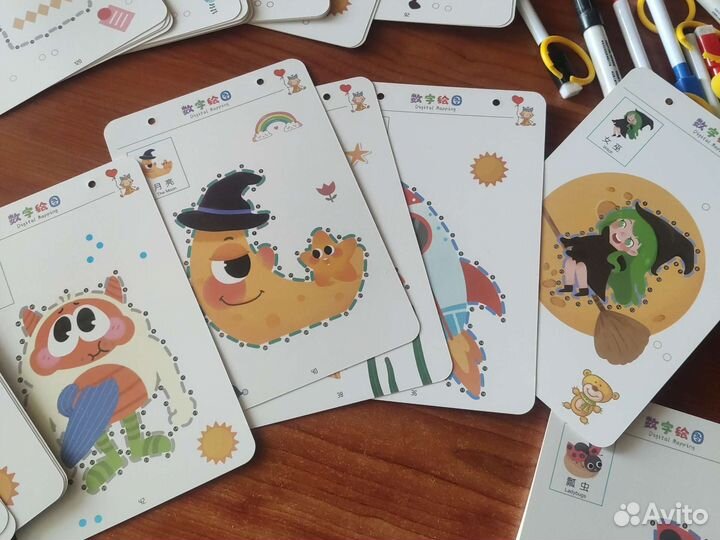 Подарок девочкам карточки Монтессори 136 шт