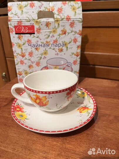 Чайная пара новая в коробке