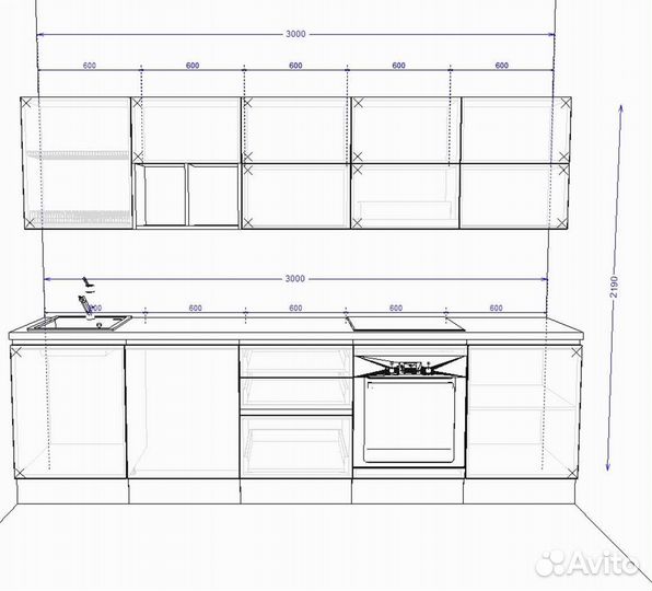 Кухня на заказ по индивидуальным размерам