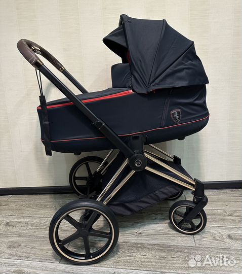 Коляска 3 в 1 Cybex Priam Ferrari Rose Gold