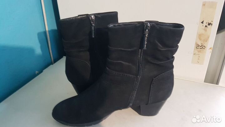 Ботильоны женские 38 размер натуральная замша