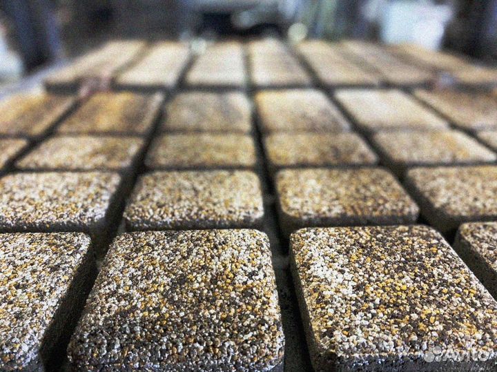 Тротуарная плитка брусчатка 100.200.60 серая