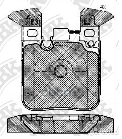Колодки тормозные дисковые PN32004 NiBK