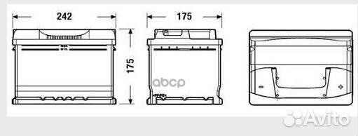 Exide EB602 excell аккумуляторная батарея 19.5