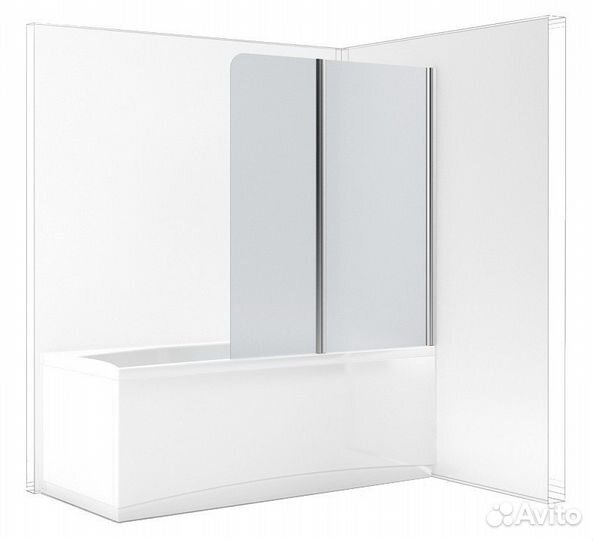 Шторка в ванную Акванет Cariba AQ1 (75x135) и AQ4