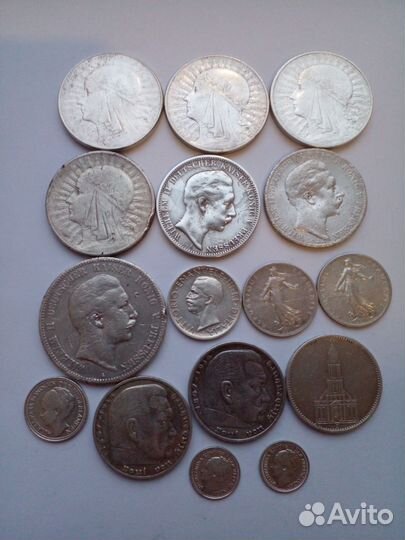 Серебряные монеты первой половины XX века