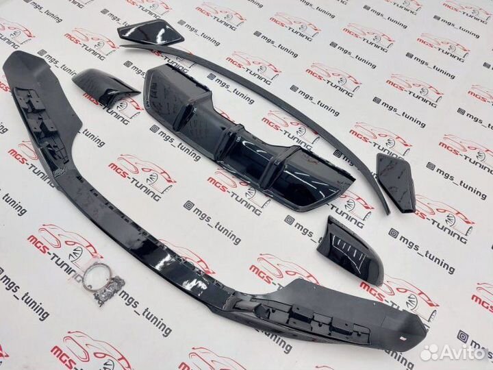 Обвес MP черный на BMW X6 F16 + Спойлер и зеркала