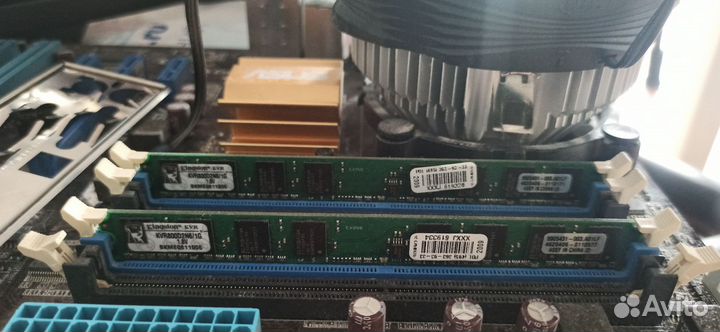 Материнская плата asus p5p41d в сборе