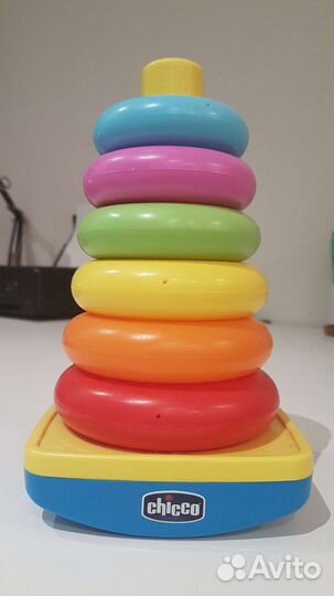 Пирамидка базовая Chicco Башня с колечками