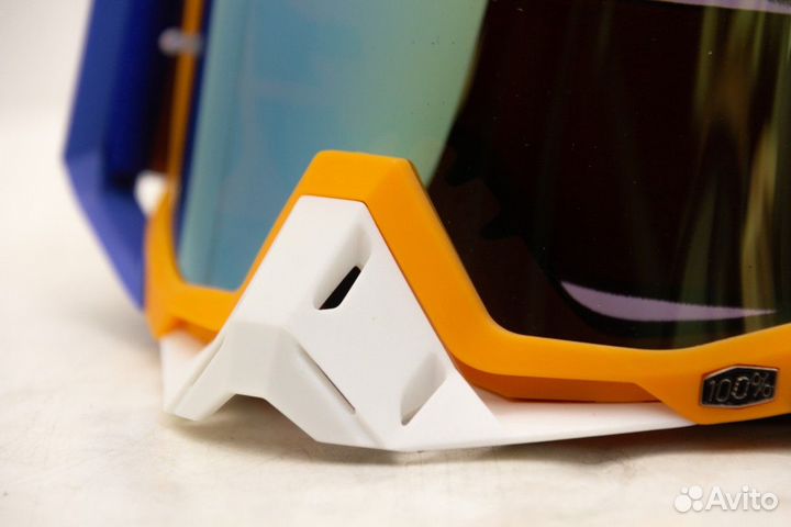 Очки кроссовые 100 racecraft blue orange replica