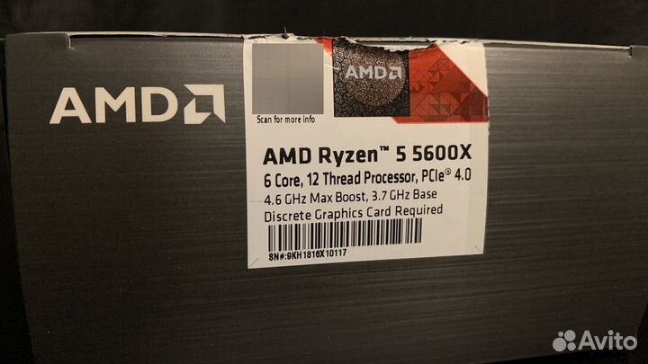 Процессор amd ryzen 5 5600x box