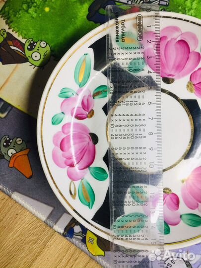 Большое блюдце вербилки посуда СССР