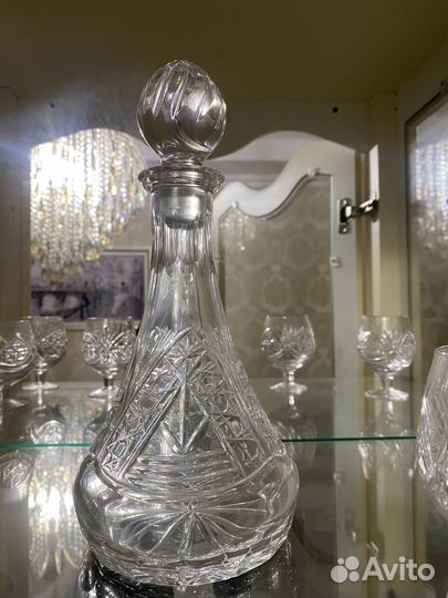 Бокалы Рюмки фужеры на ножке хрустальные