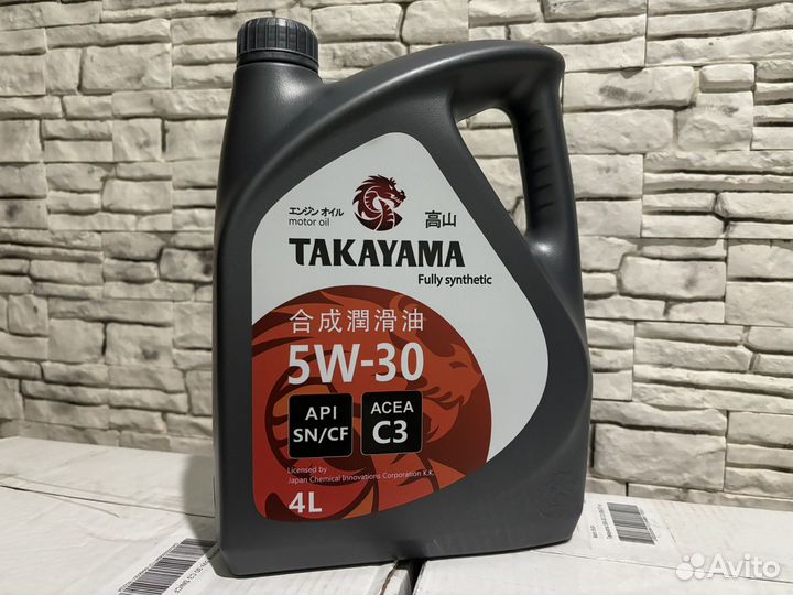 Масло моторное takayama SAE 5W-30 C3, SN/CF, 4 л