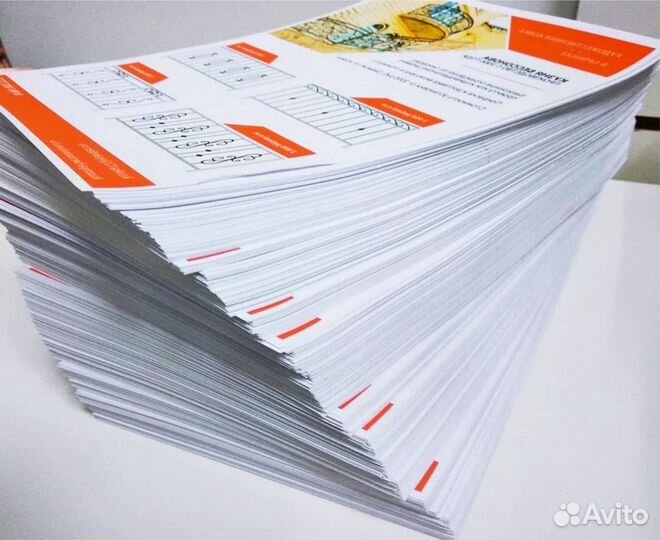 Печать листовок визиток меню каталогов