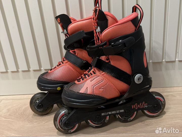 Детские ролики K2, р.32-37, шлем и защита