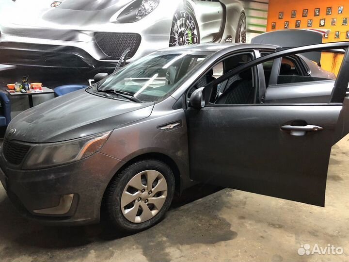 Чехлы на Киа Рио 3 Автопилот из Экокожи Ромб