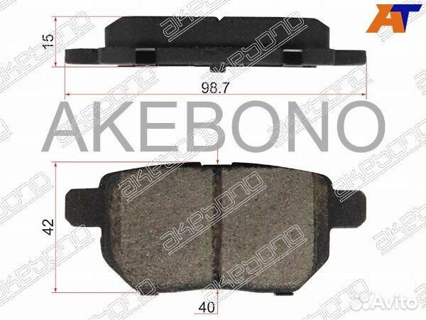 Колодки тормозные задние toyota corolla USA